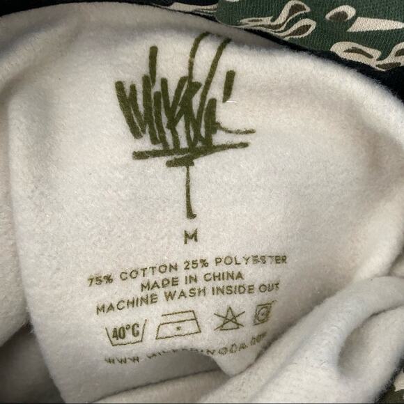 Mike Shinoda Line Sketch Green Camo Hoodie NWOTS medium - Picture 8 of 8